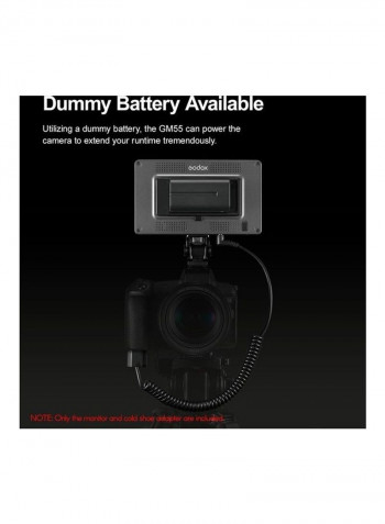 Touchscreen Camera Monitor 4K HDMI Output أسود