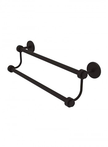 Double Towel Bar Black 24inch