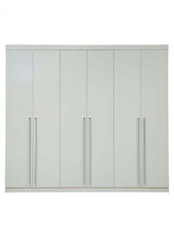 Iowa 6-Door Wardrobe White