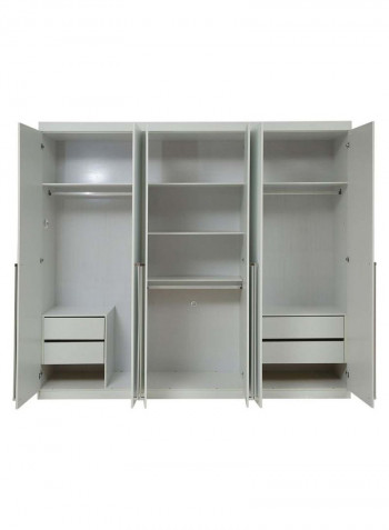 Iowa 6-Door Wardrobe White