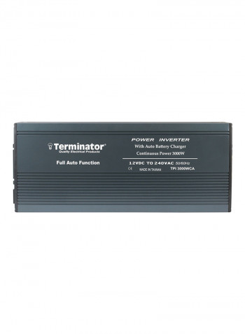 DC-AC Power Inverter With Auto Battery Charger Black