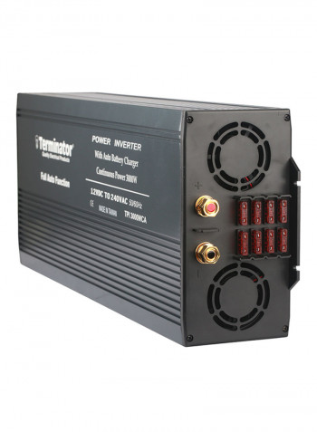 DC-AC Power Inverter With Auto Battery Charger Black