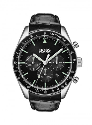 Men's Trophy Leather Strap Chronograph Quartz Wrist Watch 1513625