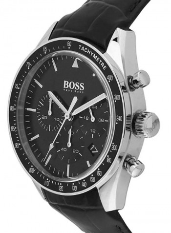 Men's Trophy Leather Strap Chronograph Quartz Wrist Watch 1513625