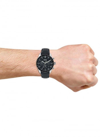 Men's Trophy Leather Strap Chronograph Quartz Wrist Watch 1513625
