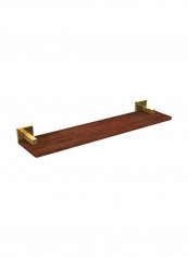 Montero Collection Ironwood Gallery Rail Shelf Brown/Gold 22inch