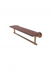 Ironwood Integrated Towel Bar Wood Shelf Brown 22inch