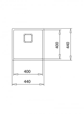 Flexlinea Rs15 40.40 3-In-1 Installation Stainless Steel Sink With One Bowl Stainless Steel 440x440x200mmmm