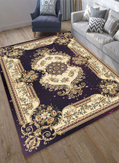 Floral Print Anti-Skidding Living Room Carpet Multicolour 200x300centimeter