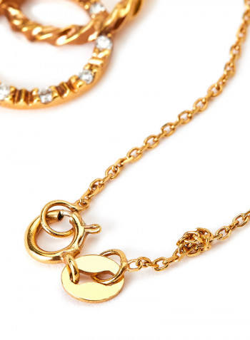 18 Karat Yellow Gold Diamond Pendant