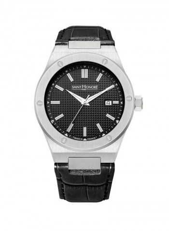 Men's Leather Analog Wrist Watch H SH NH866025 1NFIN