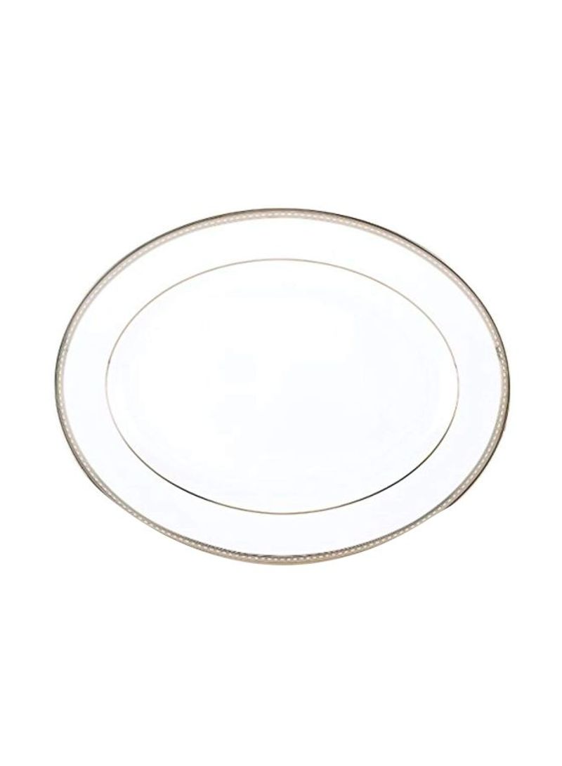 Oval Shaped Platter White 16inch