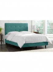 Skyline Tufted Bed Without Mattress Light Teal Queen