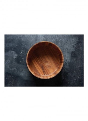 Large Tulip Salad Bowl Brown 14.2x14.2x7inch