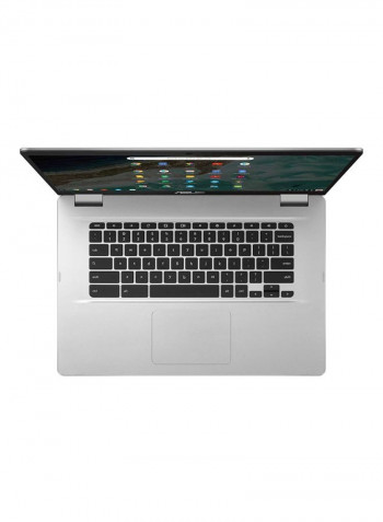 Chromebook C523NA-DH02 Laptop With 15.6-Inch Display, Celeron Processor/4GB RAM/32GB eMMC Flash Drive/Intel HD Graphics 500 Silver/Grey