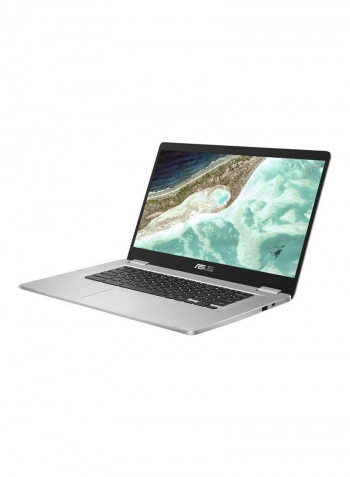 Chromebook C523NA-DH02 Laptop With 15.6-Inch Display, Celeron Processor/4GB RAM/32GB eMMC Flash Drive/Intel HD Graphics 500 Silver/Grey