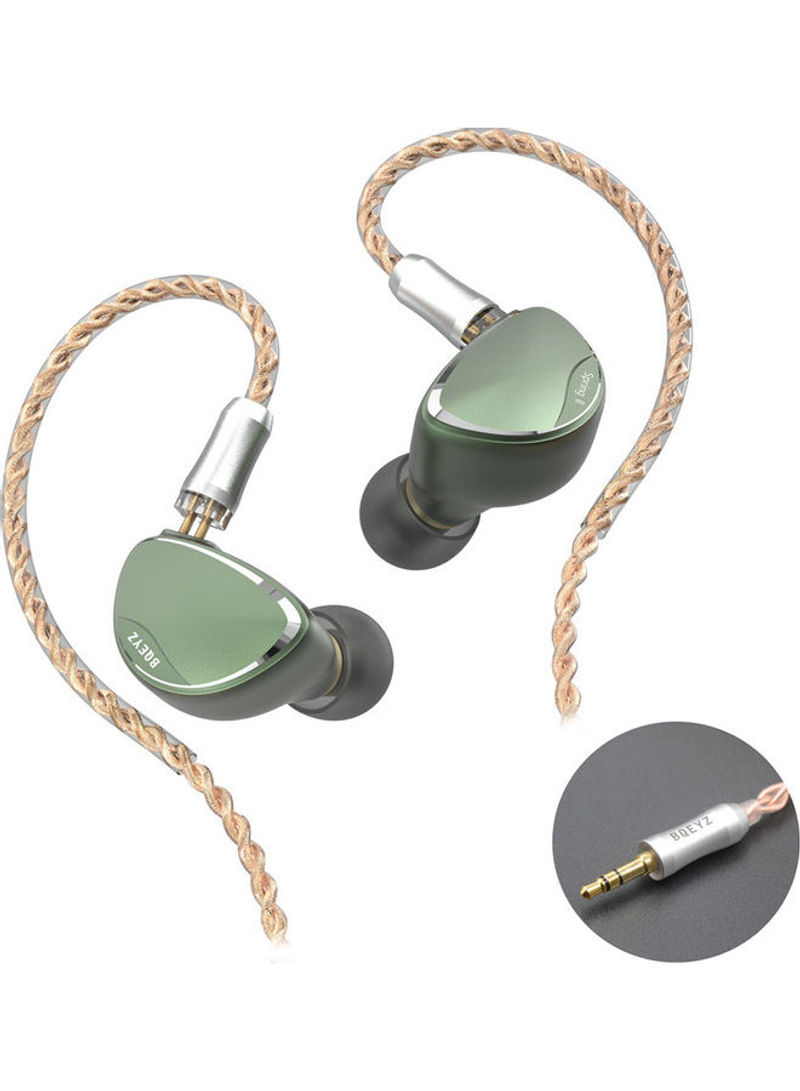 In-Ear Earphones With Removable Cable Green