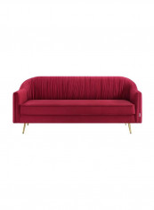 Sebastian 3-Seater Sofa Red/Gold 76.77x32.67x33.46inch