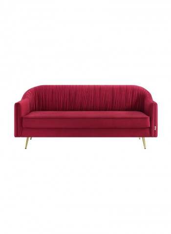Sebastian 3-Seater Sofa Red/Gold 76.77x32.67x33.46inch