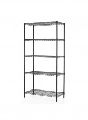 5-Tier Storage Organizer Black 90x35x170cm reviews 5-Tier Storage Organizer Black 90x35x170cm