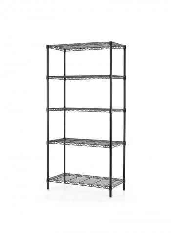 5-Tier Storage Organizer Black 90x35x170cm