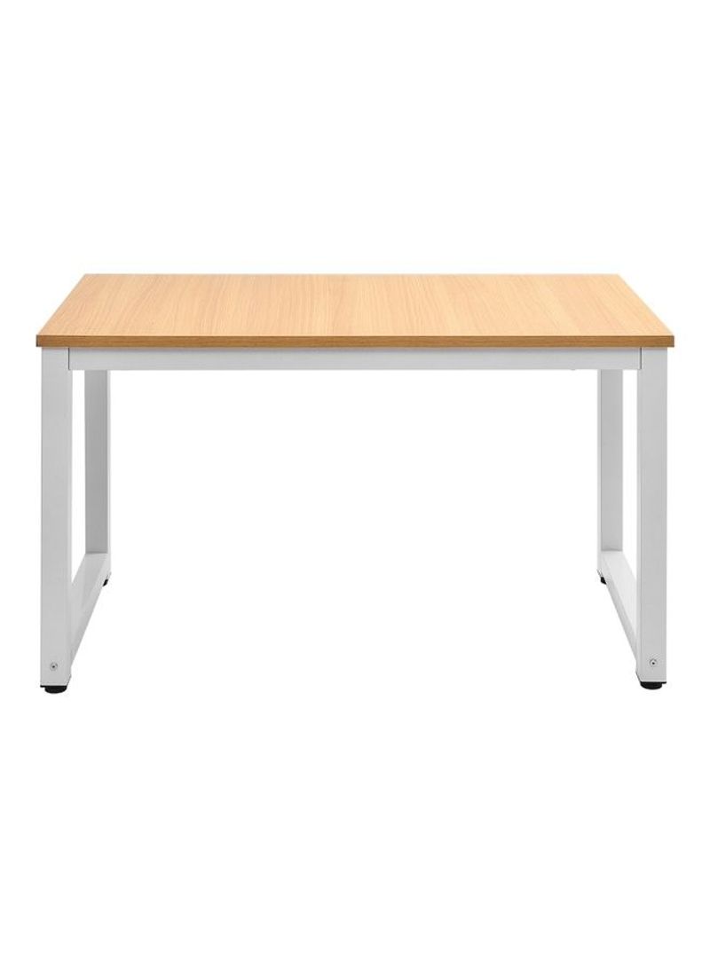 Simple Wooden Office Desk Beige/White