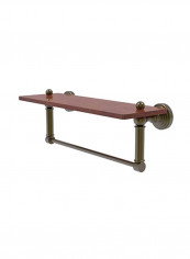 Waverly Place Collection Wooden Towel Shelf Gold/Brown 16inch
