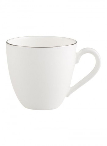 12-Piece Anmut Platinum Espresso Cup And Saucer Set White/Silver