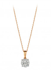 18K Gold Chain Link Pendant Necklace