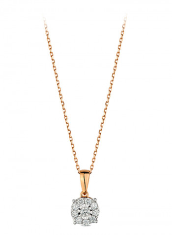 18K Gold Chain Link Pendant Necklace
