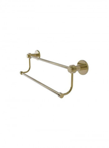 Mercury Collection Double Tired Accents Towel Bar Unlacquered Brass 24inch