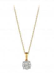 18K Gold Chain Link Pendant Necklace