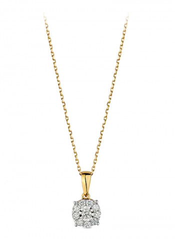 18K Gold Chain Link Pendant Necklace