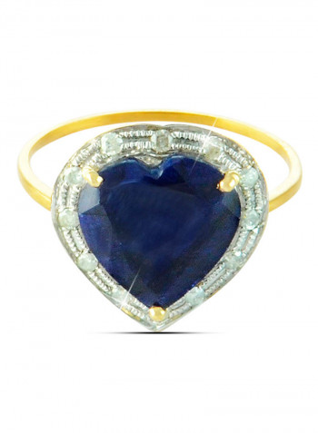 18K Gold Genuine Diamonds Ring 0.13 Carat
