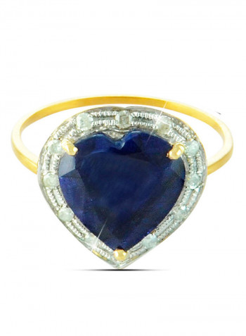 18K Gold Genuine Diamonds Ring 0.13 Carat
