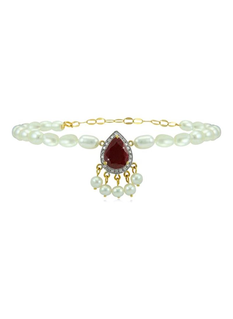 18 Karat Gold 0.12 Ct Ruby Bracelet