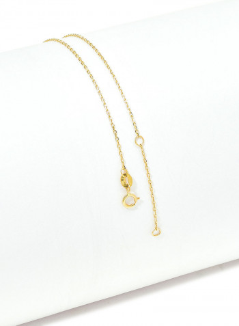 18 Karat Gold Blue Onyx Single Stone Necklace