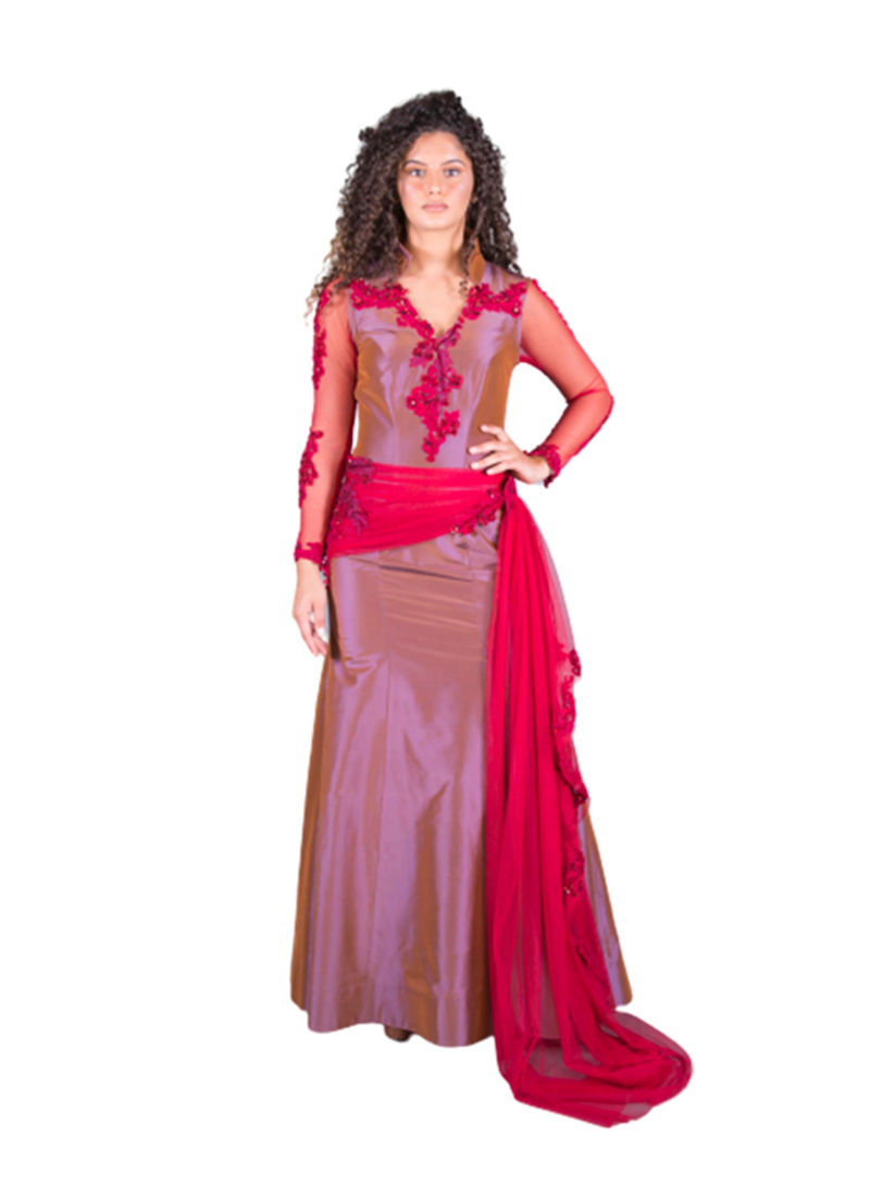 Contemporary Evening Gown Red