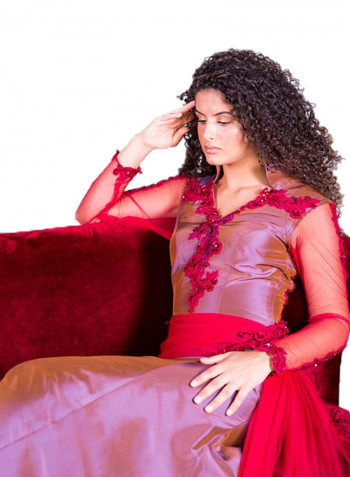 Contemporary Evening Gown Red