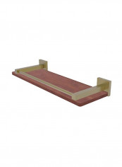 Montero Collection Wooden Shelf Brown/Gold 16inch
