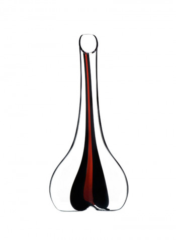 Black Tie Smile Decanter Clear/Black/Red 365millimeter