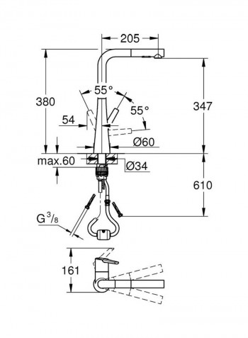 Zedra Single-Lever Sink Mixer Silver