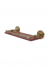 Wooden Shelf Brown/Gold 16inch