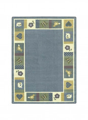 Printed Area Rug Grey/Yellow/Green 92x52inch