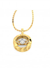 18 Karat Gold Chain With Diamond Pendant
