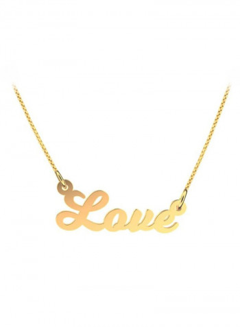 22 Karat Gold Love Design Pendant Necklace