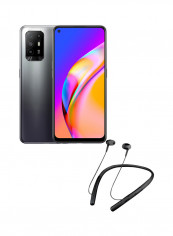 Reno 5Z Dual SIM Fluid Black 8GB RAM 128GB 5G With Wireless Headphones - Middle East Version