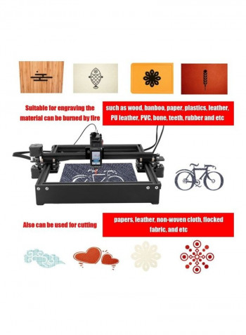 Desktop Single Arm Engraver Kit with Accessories Black