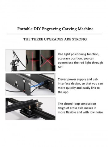 Desktop Single Arm Engraver Kit with Accessories Black