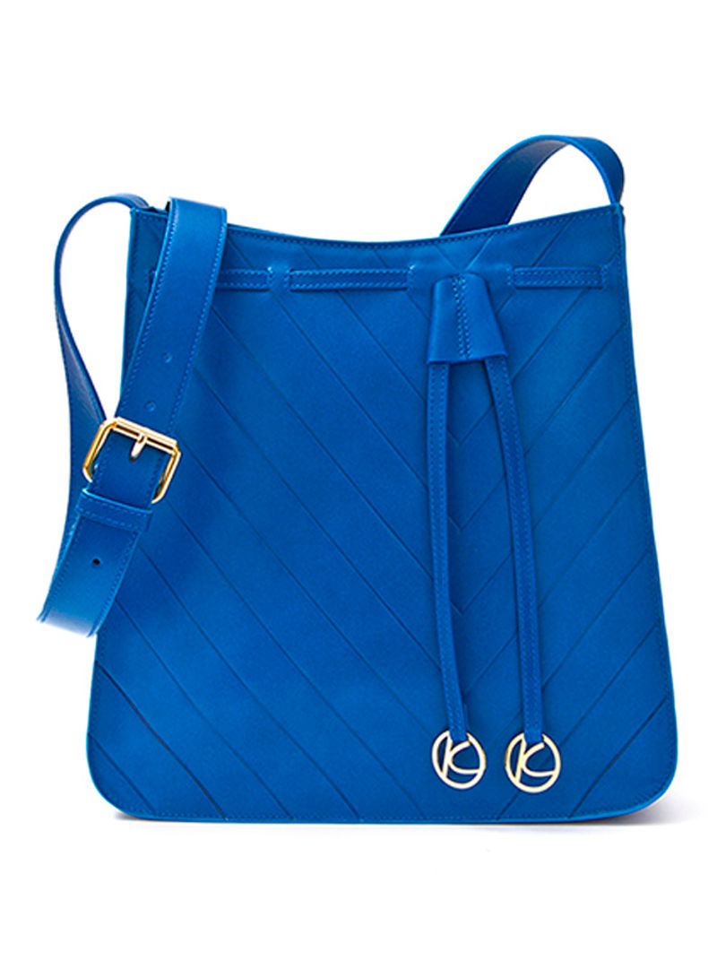 Viva Genuine Leather Hobo Bag Blue